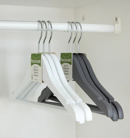 Plastic Hanger - Set of 3 - Grey
