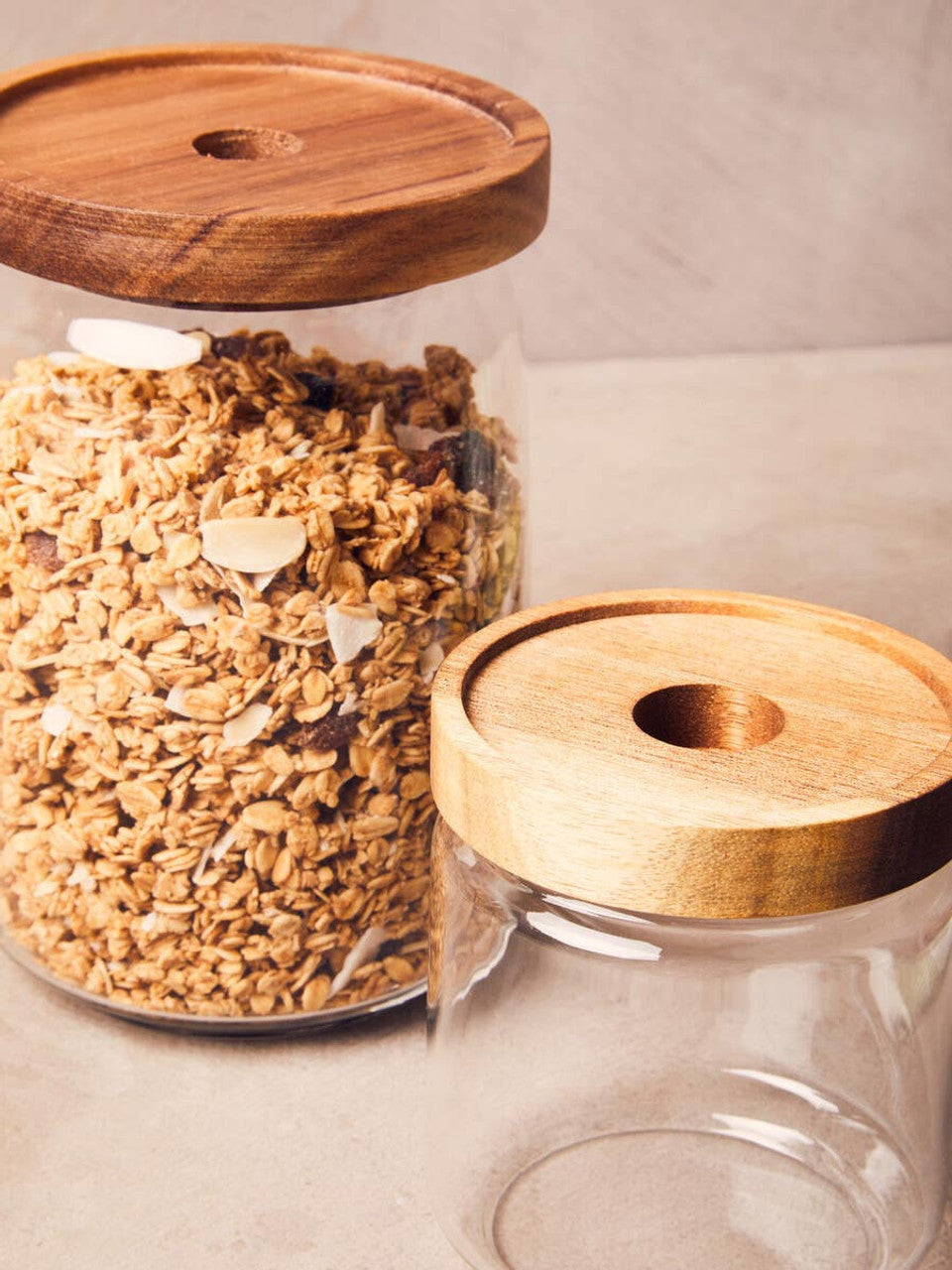 Tromso Storage Jar with airtight Wood Lid