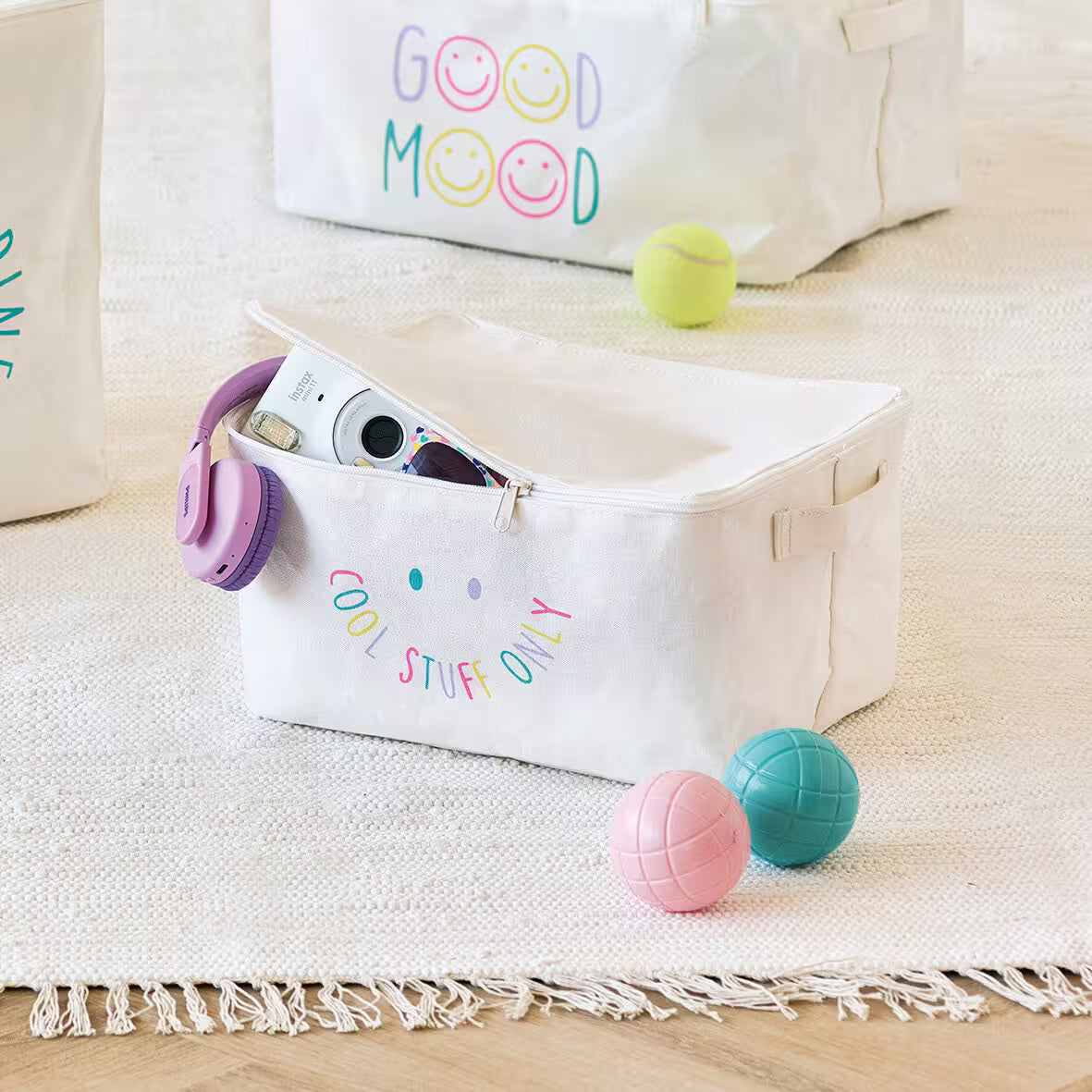 “Cool Stuff” Storage Totes with zipper