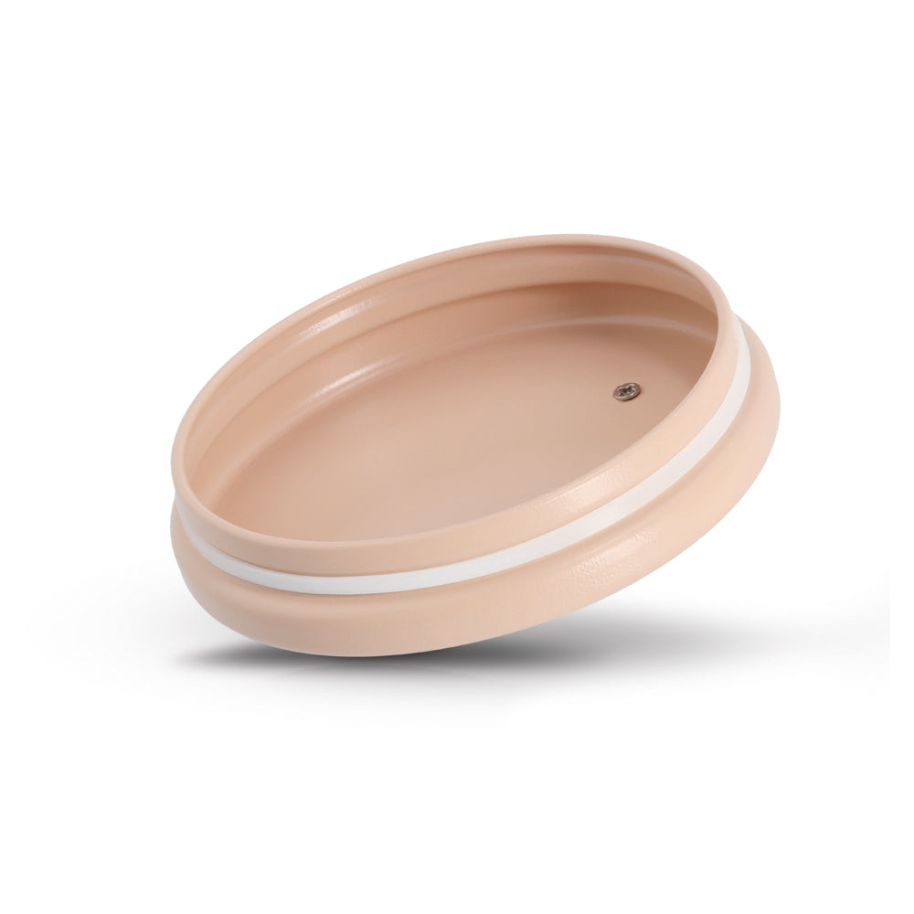 Storage Jar, 850ml, Metal/Rubberwood - Almond