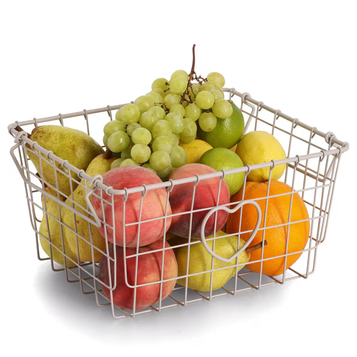 Stackable Metal Storage Basket- Heart