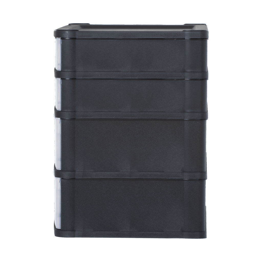 Wham® Organise Drawers Medium 2D 2S Black/Clear
