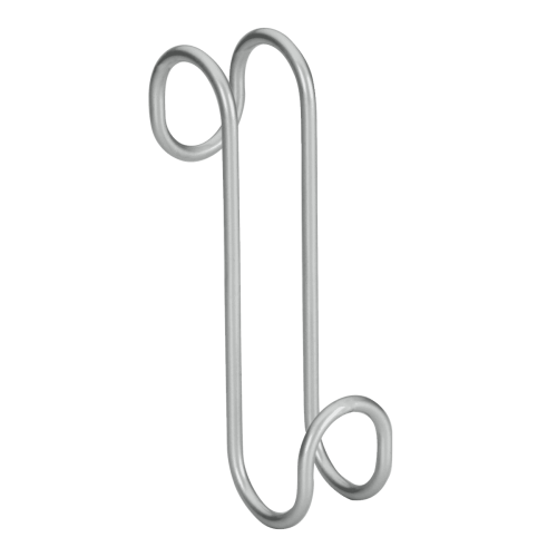 Radius Single Hook - Silver Metallized