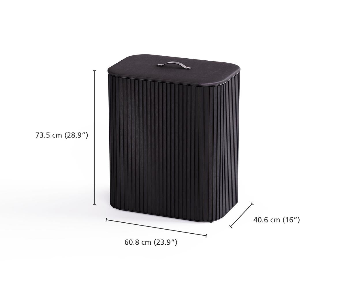 Tota Luxe 90L Black Laundry Separation Basket - The Organised Store