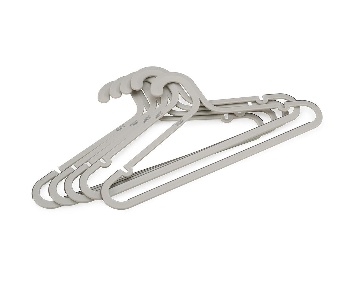 Orderly 5 Piece Anti-tangle Hanger Set- Ecru