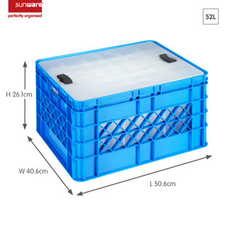 Strong Square Glassware Box with Lid for Wine and Champagne Glasses