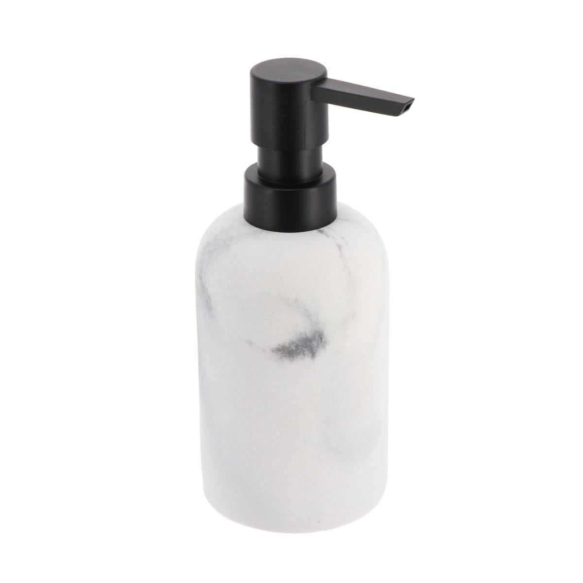 Polyresin Bathroom Accessories - White Marble Effect - The Organised Store