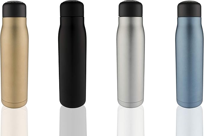 Pioneer Stainless Steel Vacuum Insulated Drinks Bottle- Matt Black
