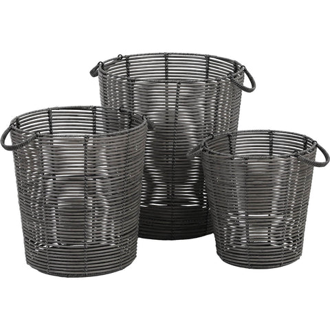 Cotton Basket - Black/Mottled Black - Various Sizes
