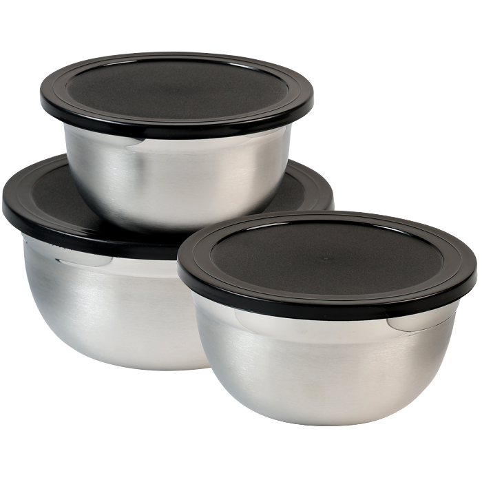 Set Of 3 Mixing Bowls With Lids