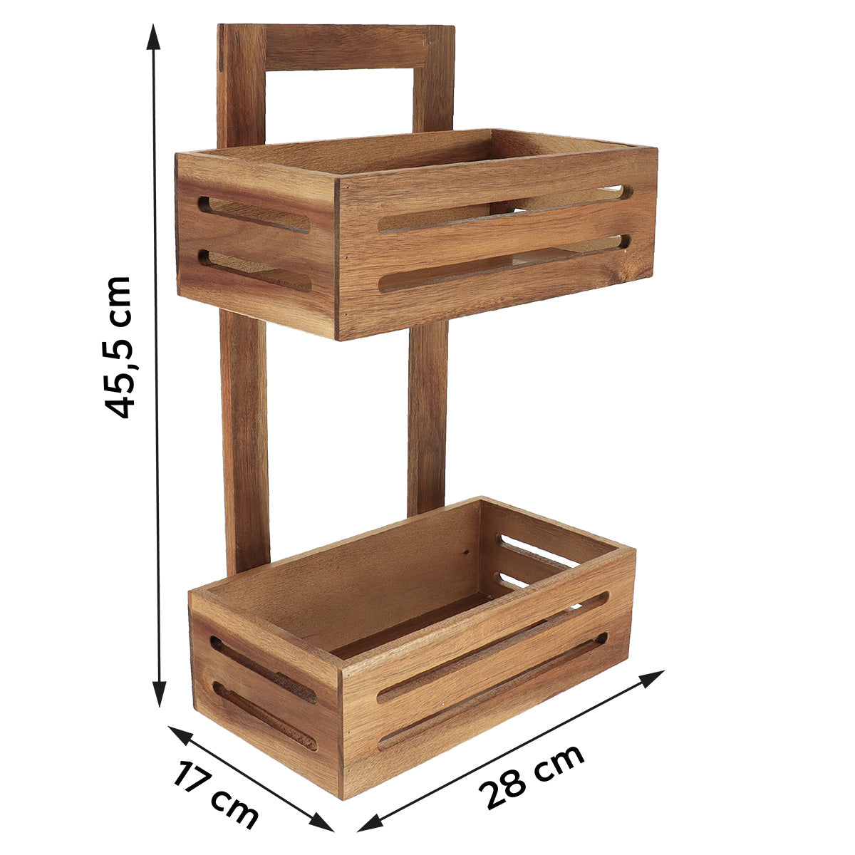 Clever Shelf- Acacia two levels