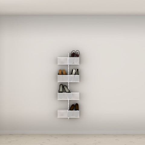 Small Shoe Cupboard - White/Brown