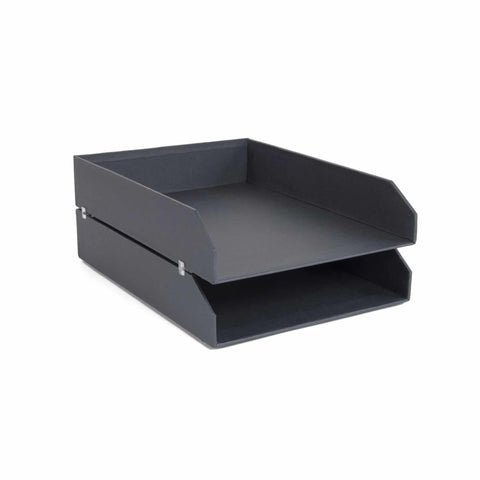 Walter Letter Tray with Drawer-Dark Grey