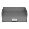 Walter- Letter Tray With Drawer- Grey
