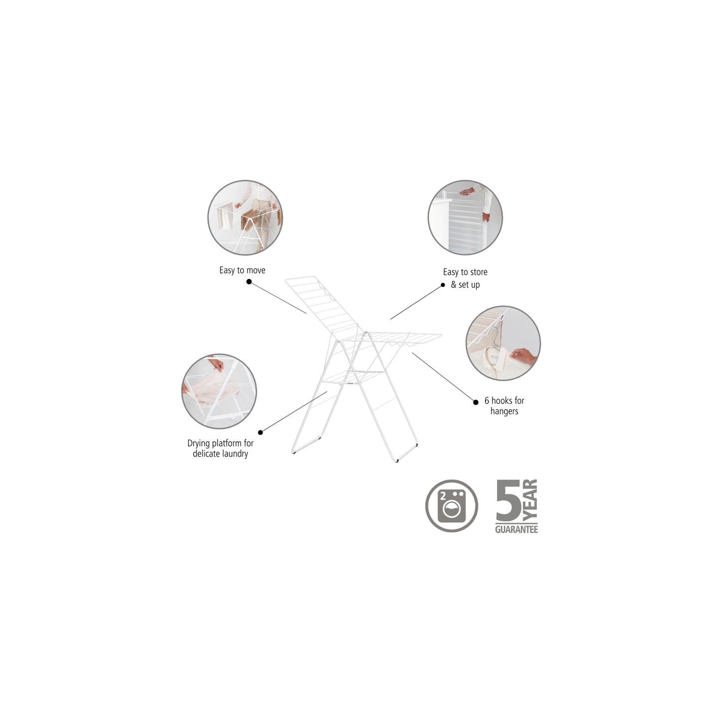 Hang On Drying Rack - 20 Metres -White