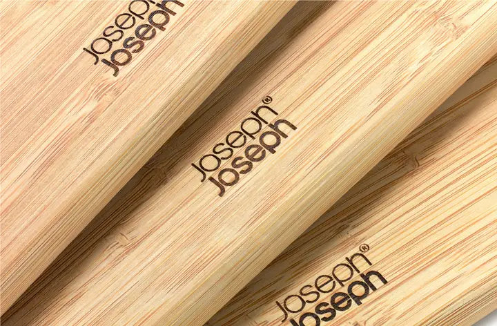 Steel 3-Piece Bamboo Chopping Board Set With Black Stainless-Steel Case