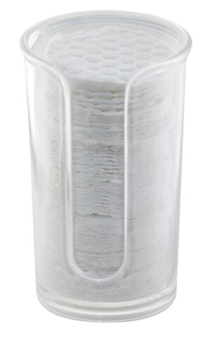 Clarity Cosmetic Pad Dispenser Clear