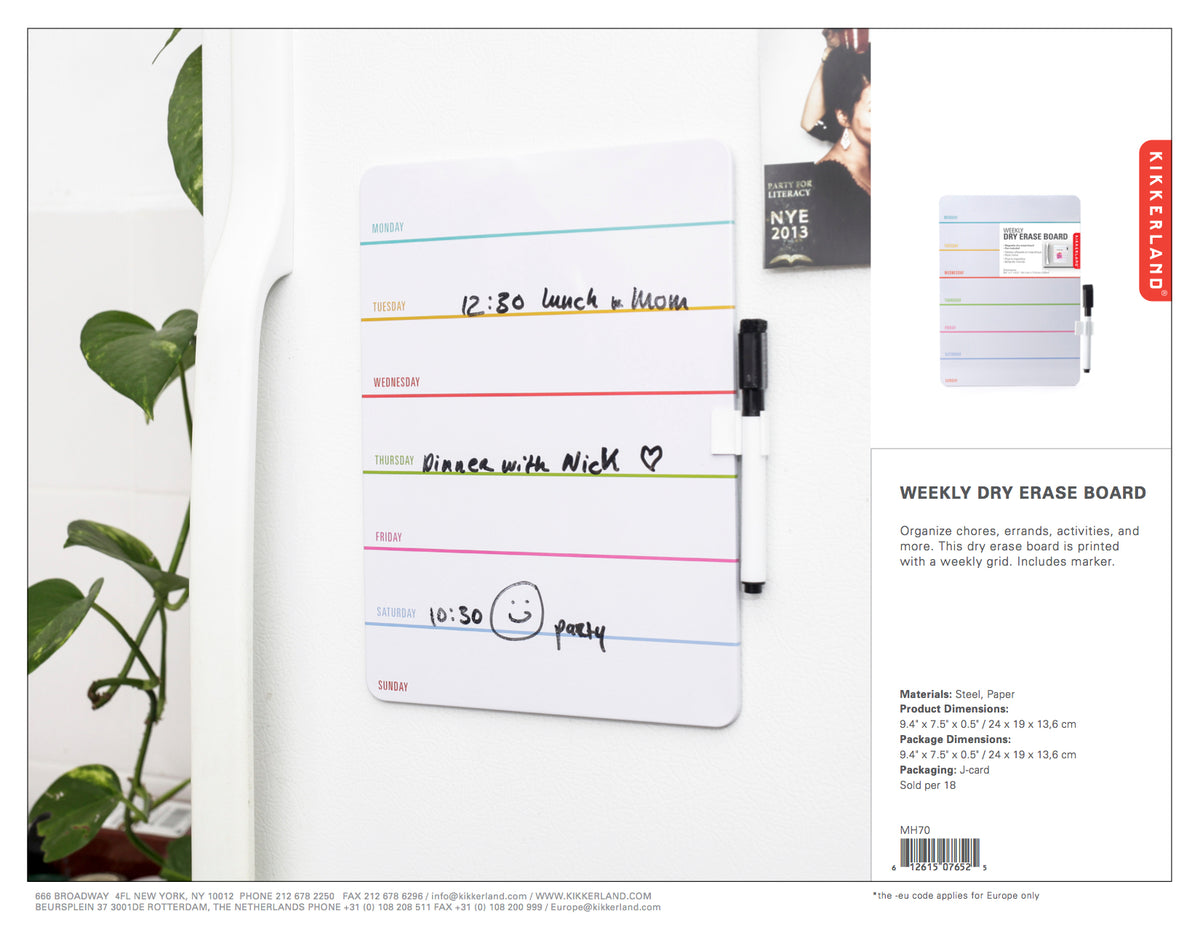 Dry Erase Board Weekly