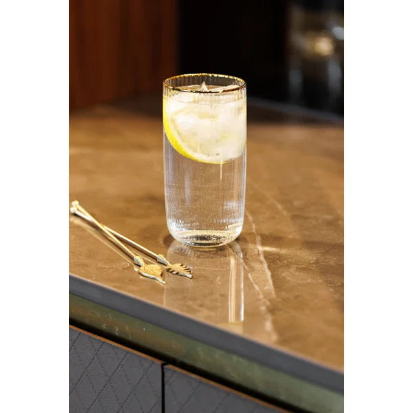 Mikasa Sorrento 4-Piece Crystal Highball Glass Set, 510ml