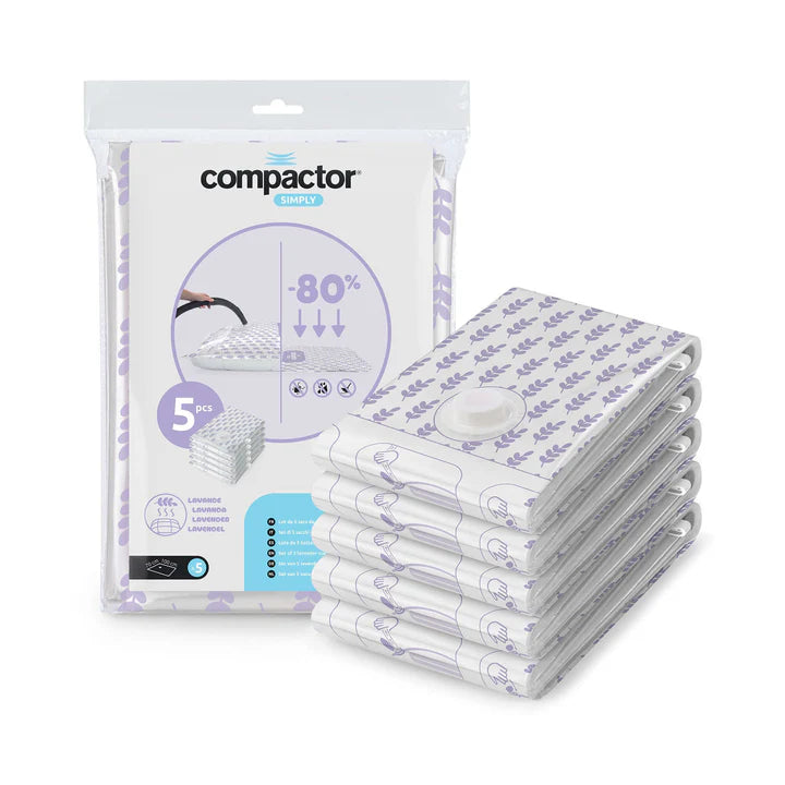 Set of 5 Scented Vacuum Storage Bags- Lavender-Large