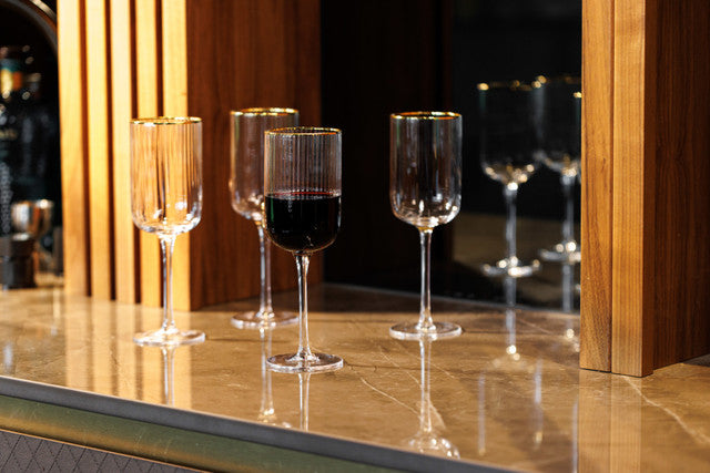 Mikasa Sorrento 4-Piece Crystal Red Wine Glass Set, 450ml - The Organised Store