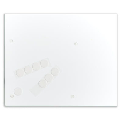 Splash Guard/Stove Top Cover, Glass - Marble White