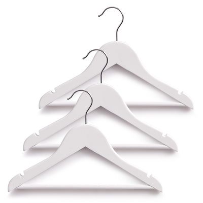 Kids Clothes Hanger Set, 3pcs, White