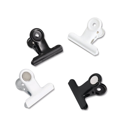 Magnet Set "Clips", 4pcs, Metal, Black/White
