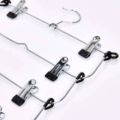 Multiple Skirt Hanger, Metal/Chromed