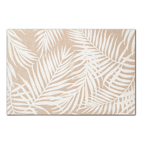 Placemat "Palm", Poly Linen - White