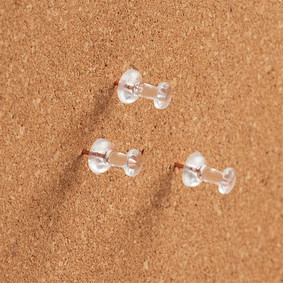 Push-Pins, 25psc, Transparent, Rosegold