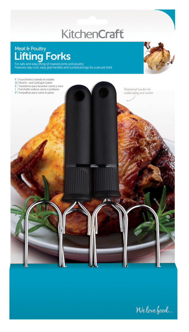 KitchenCraft Pair of Meat and Poultry Lifters