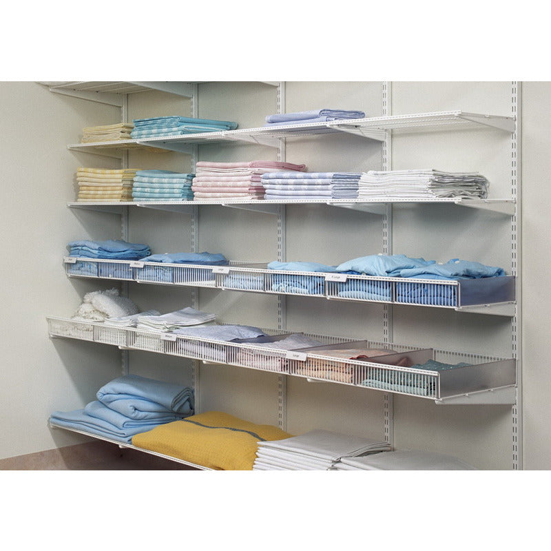 Ventilated Shelf Basket White - The Organised Store