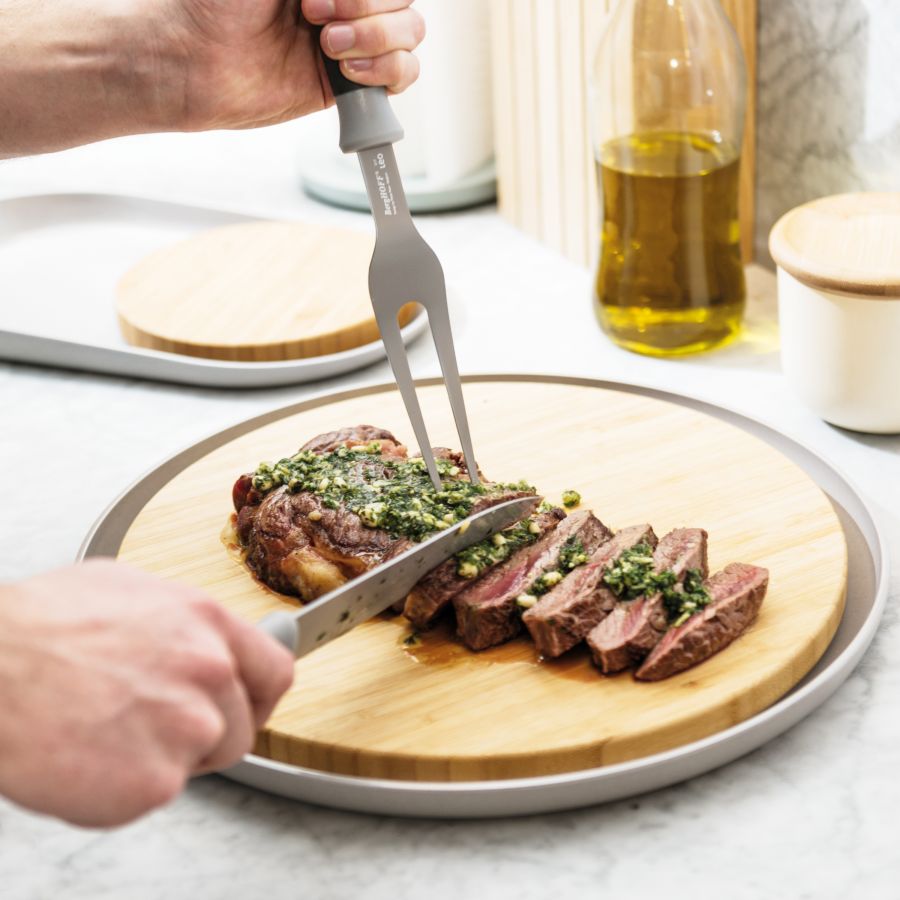 Two Piece Carving Set-Grey