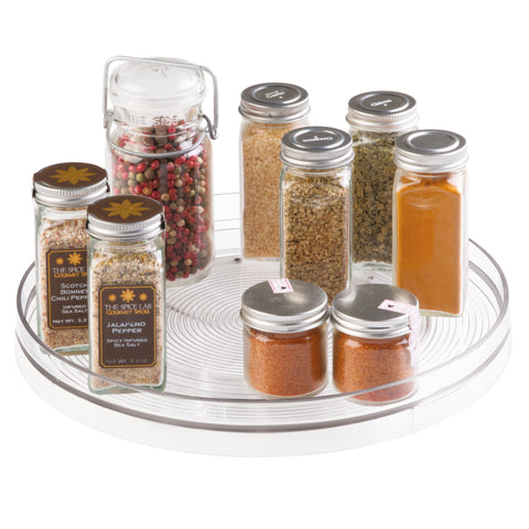 Eight Jar Spice Rack- Brass Finish Lids