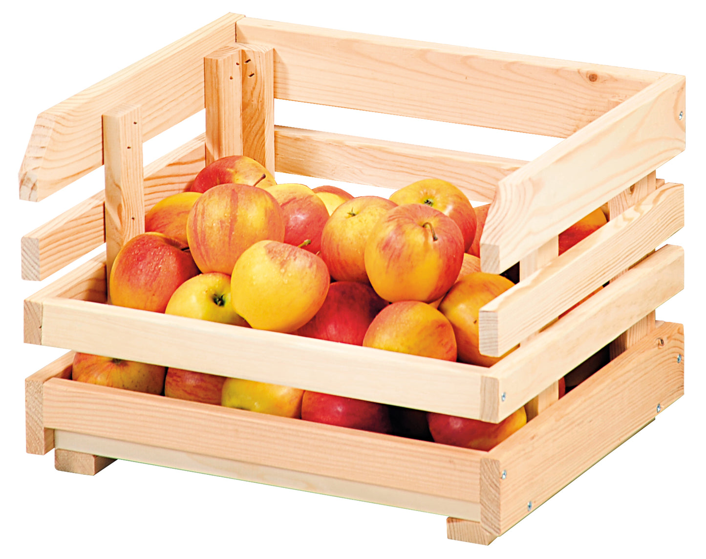 Wood Slated Stack Crate - The Organised Store