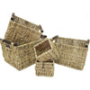 Rectangular Seagrass Baskets - Natural/Black