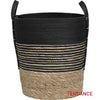 Seagrass & Paper Baskets-Natural & Black -Various Sizes