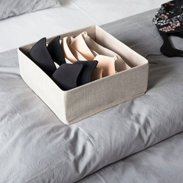 Drawer Organiser With 6 compartments- Grey or Beige - The Organised Store