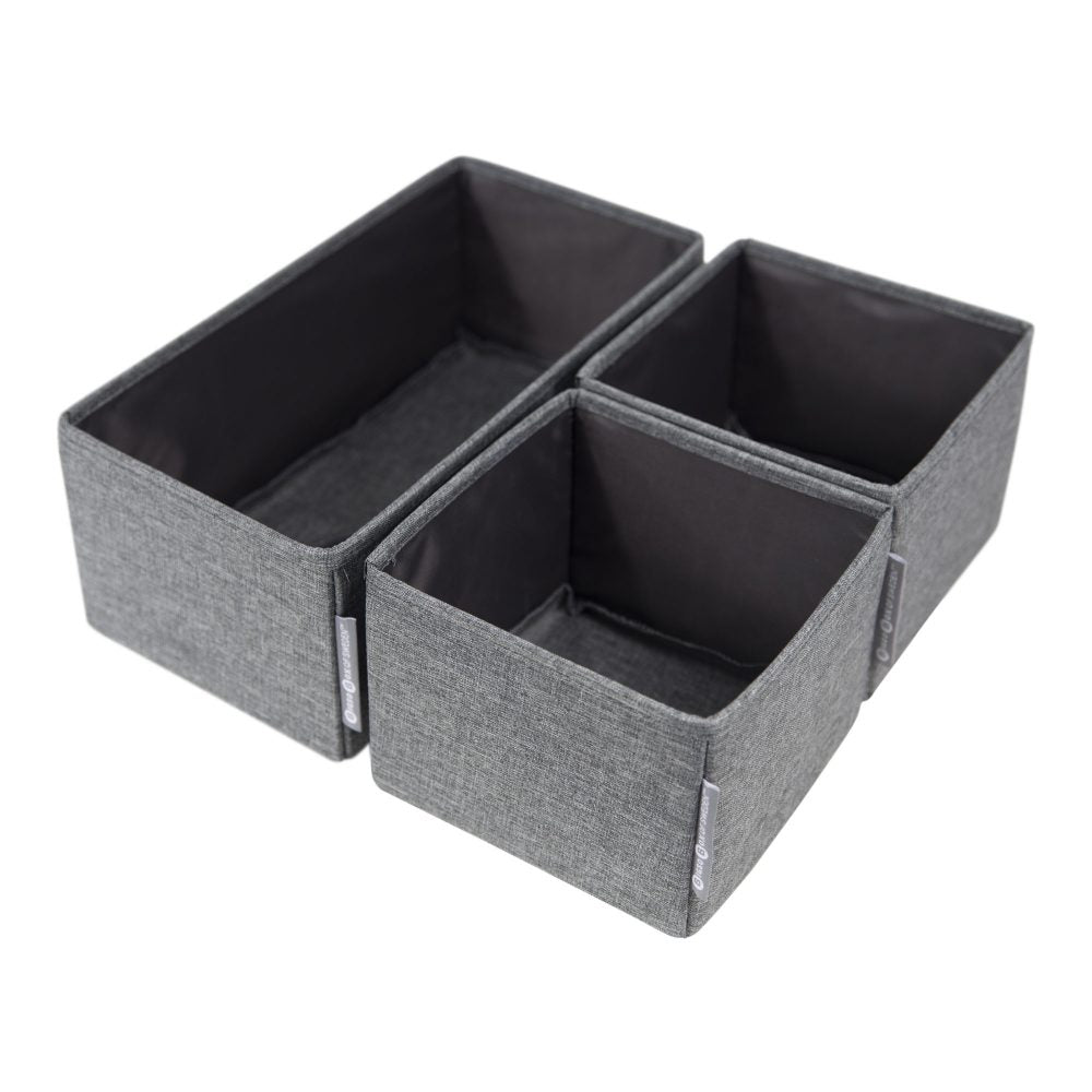 Drawer Organizers- Set of 3- Grey or Beige - The Organised Store