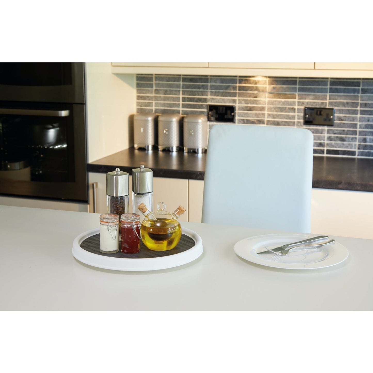 Copco White Lazy Susan Food Storage Solution-Various Sizes