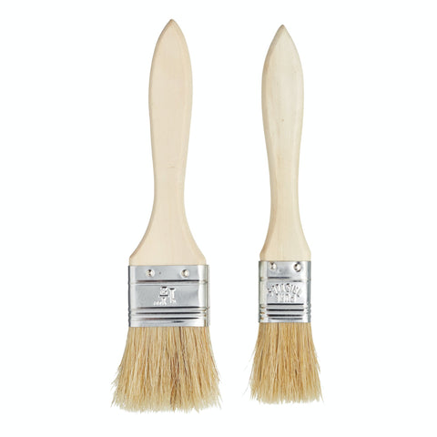 Wood and Pure Bristle Pastry Brushes