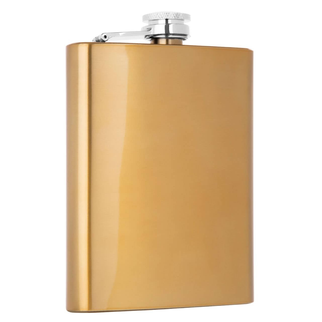 Auden Gold Finish Hip Flask-8oz