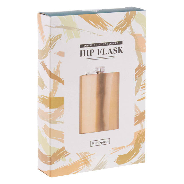 Auden Gold Finish Hip Flask-8oz