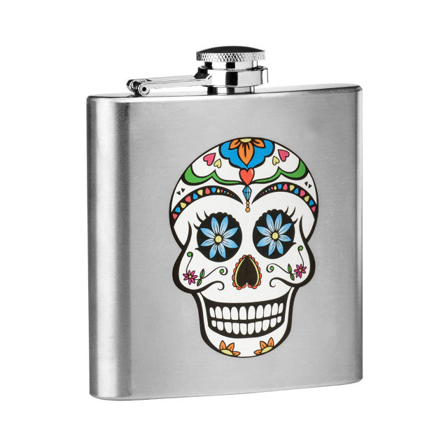 Auden Hip Flask Skull Design