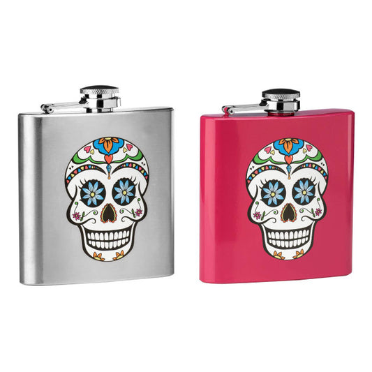 Auden Hip Flask Skull Design