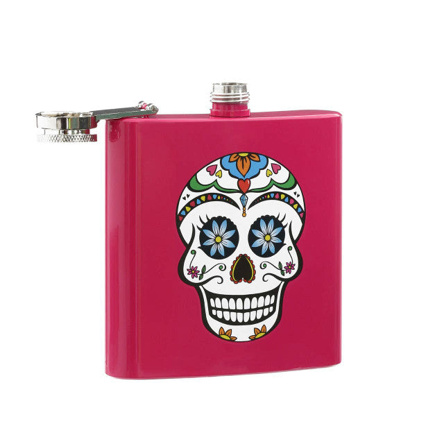Auden Hip Flask Skull Design