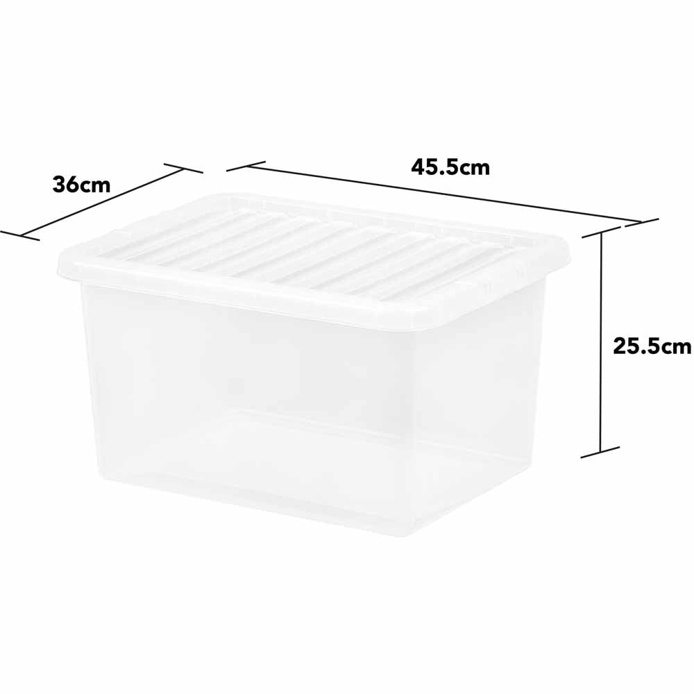 Crystal 31 Litre Box & Lid Clear