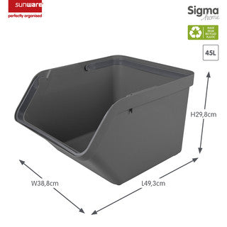Sigma Home Sorting Unit 45L & 60L - Various Colours-Stackable