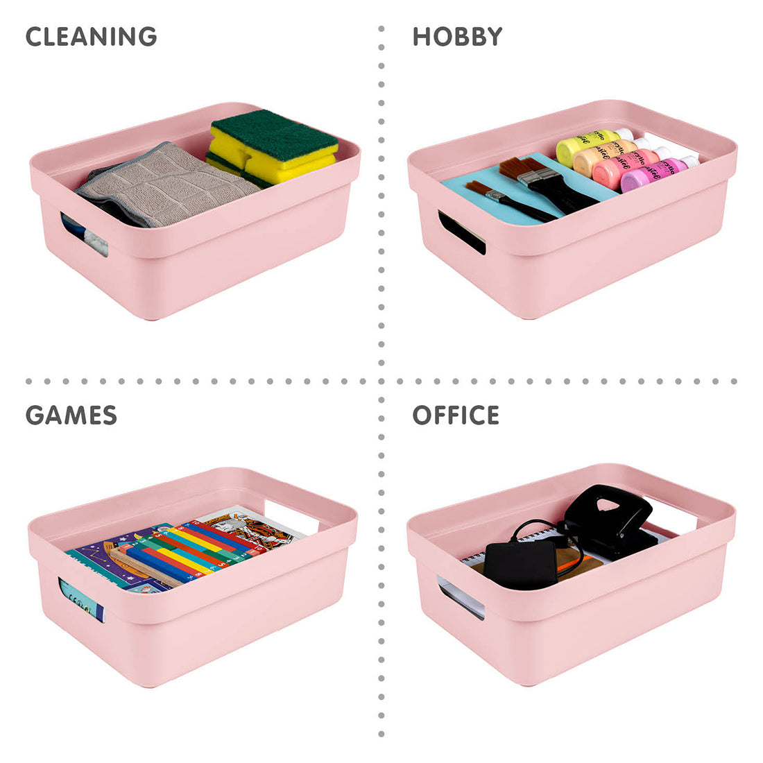 Sigma Home Storage Box 9L - Pink - The Organised Store